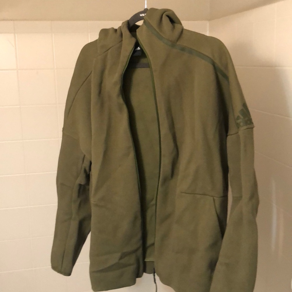 Adidas Originals ZNE zip up hoodie - olive green